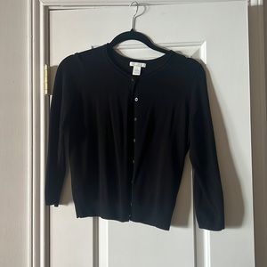 Black cardigan perfect for a capsule wardrobe